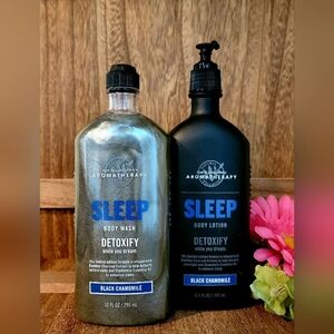 B&BW SLEEP Black Chamomile Aromatherapy Detoxify Body Wash and Lotion Set